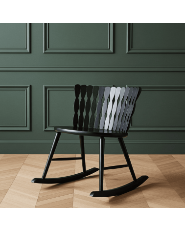 SPIRA Rocking Chair Black Pigmented Ash MYLHTA modern nursing designer chair living room