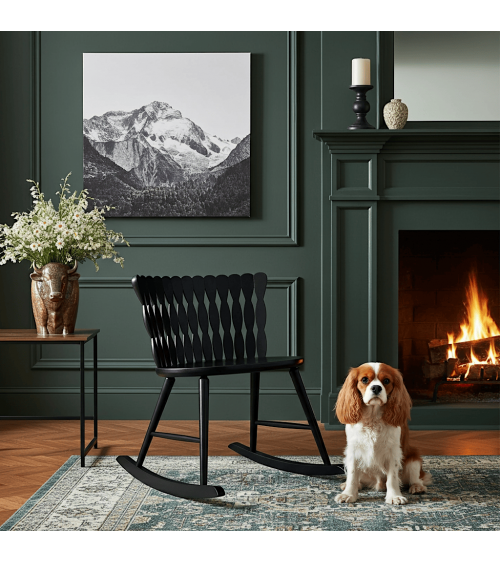 SPIRA Rocking Chair Ash - Sedia a dondolo in legno MYLHTA moderna da interno allattamento