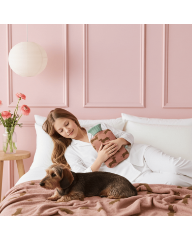 Teckels - Petite bouillotte à eau déhoussable Catherine Tough longue originale haut de gamme luxe