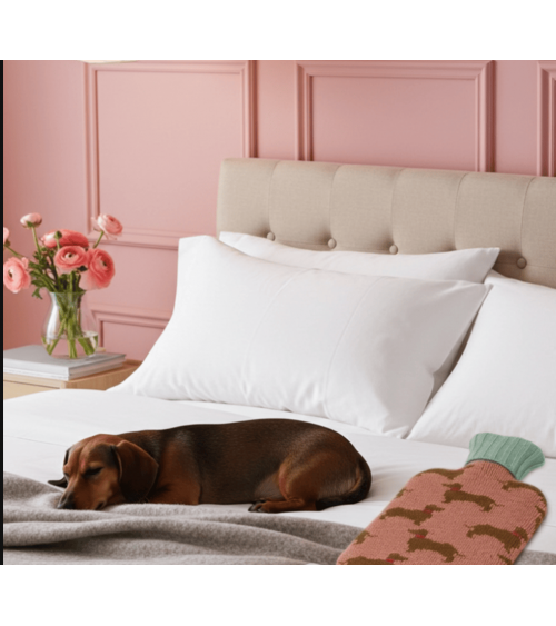 Teckels - Petite bouillotte à eau déhoussable Catherine Tough longue originale haut de gamme luxe