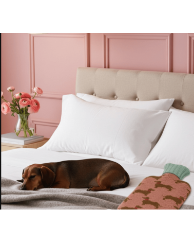 Teckels - Petite bouillotte à eau déhoussable Catherine Tough longue originale haut de gamme luxe