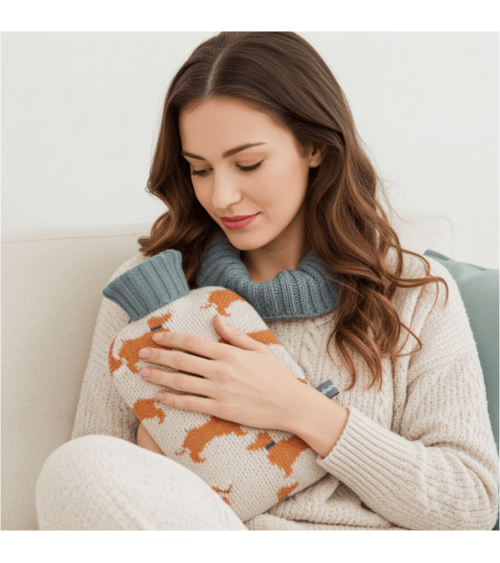 Teckels - Petite bouillotte à eau déhoussable Catherine Tough longue originale haut de gamme luxe