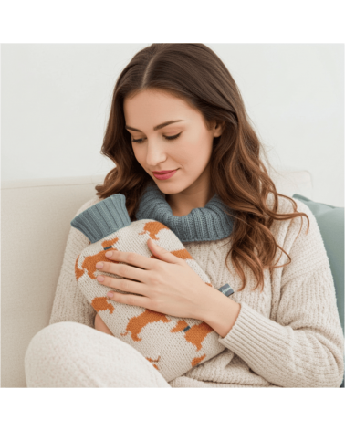 Teckels - Petite bouillotte à eau déhoussable Catherine Tough longue originale haut de gamme luxe