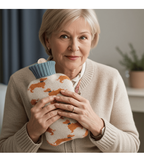 Teckels - Petite bouillotte à eau déhoussable Catherine Tough longue originale haut de gamme luxe