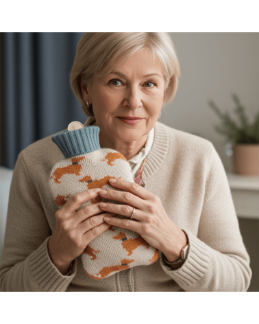 Teckels - Petite bouillotte à eau déhoussable Catherine Tough longue originale haut de gamme luxe