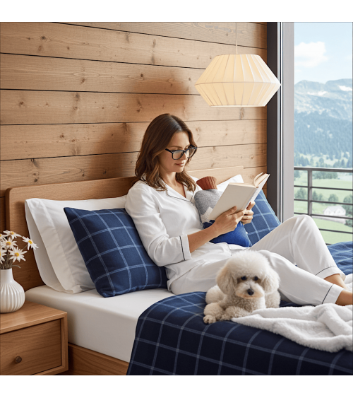 Navy Mountains - Hot water bottle with wool cover Catherine Tough best luxury cool nice cute portable