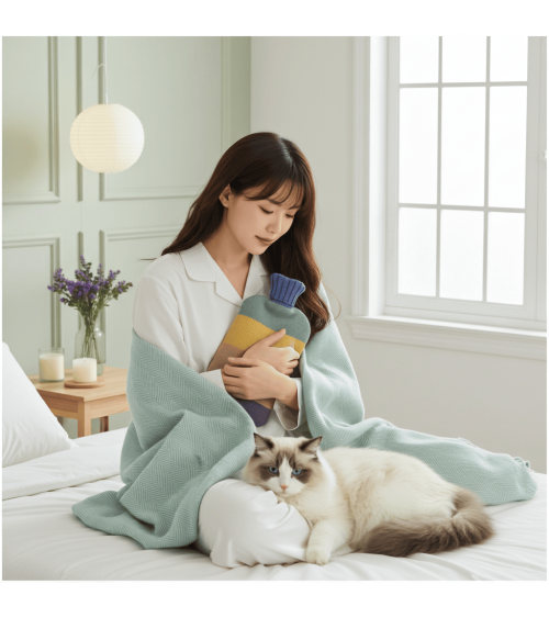 Jade & Gold Block - Hot water bottle with wool cover Catherine Tough best luxury cool nice cute portable
