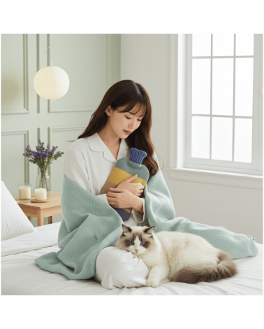 Jade & Gold Block - Hot water bottle with wool cover Catherine Tough best luxury cool nice cute portable