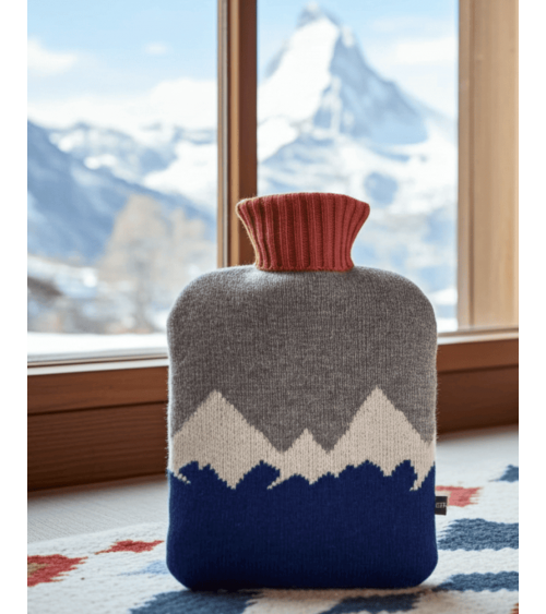 Navy Mountains - Bouillotte à eau déhoussable Catherine Tough longue originale haut de gamme luxe