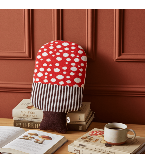 Hot water bottle and knitted wool cover - Mushroom Donna Wilson best luxury cool nice cute portable