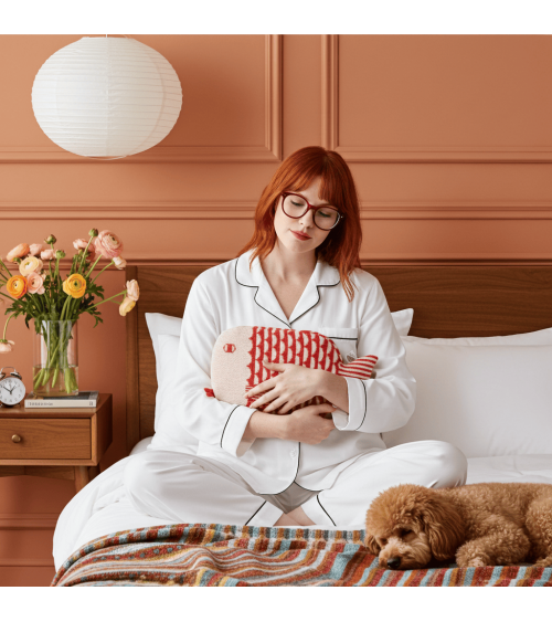 Bouillotte eau chaude originale - Design Poisson Orange Donna Wilson longue originale haut de gamme luxe