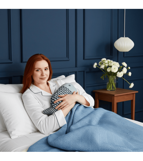 Bouillotte eau chaude originale - Design Poisson Bleu Donna Wilson longue originale haut de gamme luxe