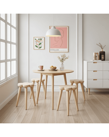 Mylhta Ash Stool - Wooden Stool MYLHTA