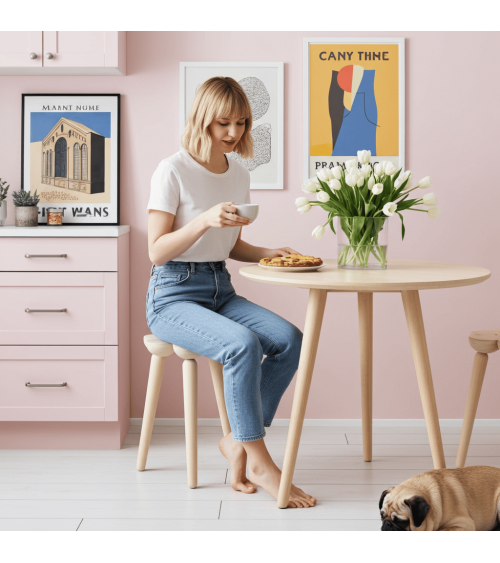 Mylhta Ash Stool - Design Hocker aus Esche Holz MYLHTA Kitatori Schweiz kaufen