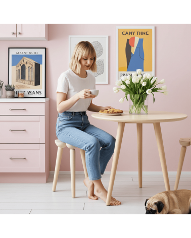 Mylhta Ash Stool - Design Hocker aus Esche Holz MYLHTA Kitatori Schweiz kaufen