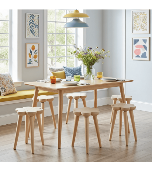Mylhta Ash Stool - Wooden Stool MYLHTA