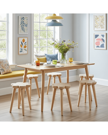 Mylhta Ash Stool - Wooden Stool MYLHTA