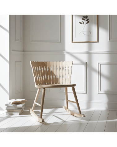 SPIRA Rocking Chair Ash - Sedia a dondolo in legno MYLHTA moderna da interno allattamento