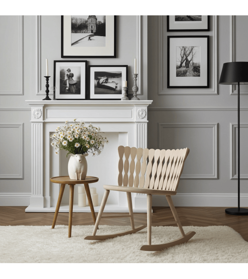 SPIRA Rocking Chair Ash - Sedia a dondolo in legno MYLHTA moderna da interno allattamento