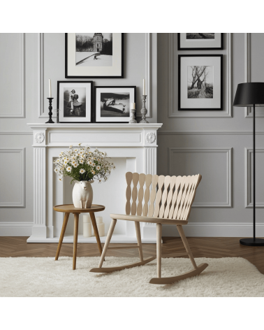 SPIRA Rocking Chair Ash - Sedia a dondolo in legno MYLHTA moderna da interno allattamento