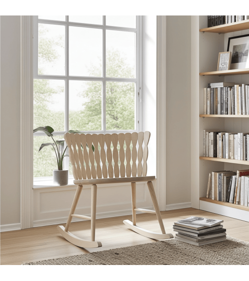 SPIRA Rocking Chair Ash - Sedia a dondolo in legno MYLHTA moderna da interno allattamento