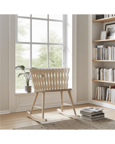 SPIRA Rocking Chair Ash - Sedia a dondolo in legno MYLHTA moderna da interno allattamento
