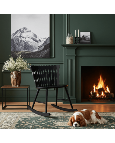 SPIRA Rocking Chair Ash - Sedia a dondolo in legno MYLHTA moderna da interno allattamento