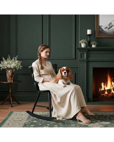 SPIRA Rocking Chair Ash - Sedia a dondolo in legno MYLHTA moderna da interno allattamento