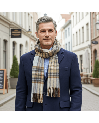 OTLEY Grey - Merino wool scarf Bronte by Moon scarves for women mens scarf Kitatori Switzerland