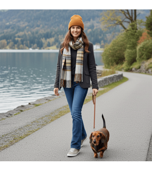 OTLEY Grey - Merino wool scarf Bronte by Moon scarves for women mens scarf Kitatori Switzerland