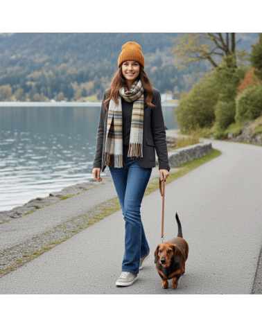 OTLEY Grey - Merino wool scarf Bronte by Moon scarves for women mens scarf Kitatori Switzerland