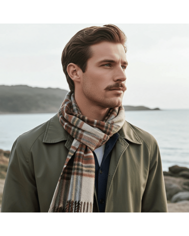 OTLEY Rust - Merino wool scarf Bronte by Moon scarves for women mens scarf Kitatori Switzerland
