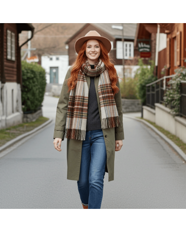 OTLEY Rust - Merino wool scarf Bronte by Moon scarves for women mens scarf Kitatori Switzerland