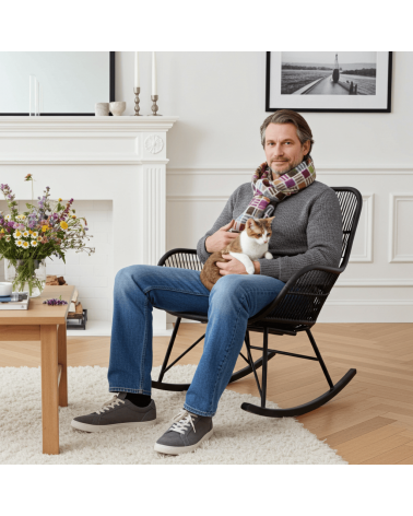 RIBBON Gris - echarpe multicolore en laine merinos Bronte by Moon luxe pour femme homme Suisse Kitatori