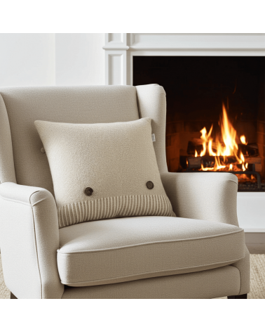 Cuscino in lana HERRINGBONE Beige - Cuscini decorativi per divano Bronte by Moon cuscini decorativi per divano deco di lusso ...