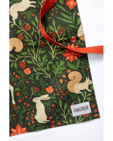 Kitchen Apron - Christmas forest Gingiber kitchen cooking women funny cute bbq aprons for men