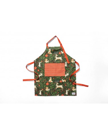 Tablier de cuisine - Forêt de Noël Gingiber personnalisé femme chic homme original cuisinier patissier barbecue