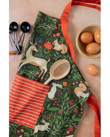 Grembiule da cucina - Foresta natalizia Gingiber grembiule particolari eleganti divertenti