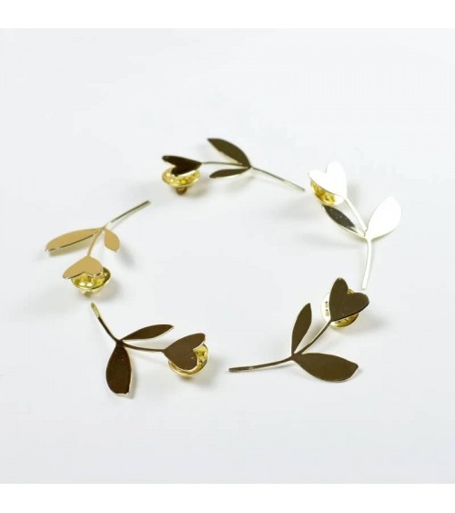 Joli Brin d’Amour - Pin's en laiton doré My Lovely Thing pins rare métal originaux bijoux suisse