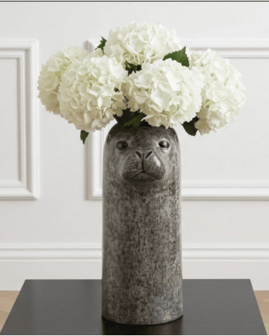 Phoque commun - Grand vase à fleurs Quail Ceramics design fleur décoratif original kitatori suisse