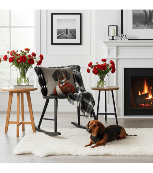 Dog portrait, Dachshund - Sofa cushion cover Yapatkwa decorative accent throw pillows cases sofa original
