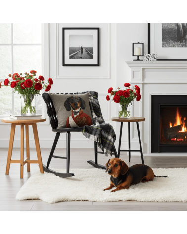 Dog portrait, Dachshund - Sofa cushion cover Yapatkwa decorative accent throw pillows cases sofa original