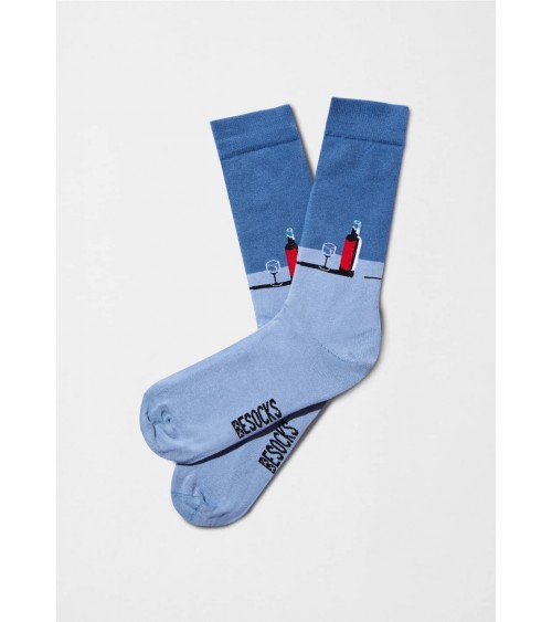 BeWine - Lustige Socken aus Bio Baumwolle - Blau Besocks socke kuschelsocken für damen lustig herren farbige coole socken
