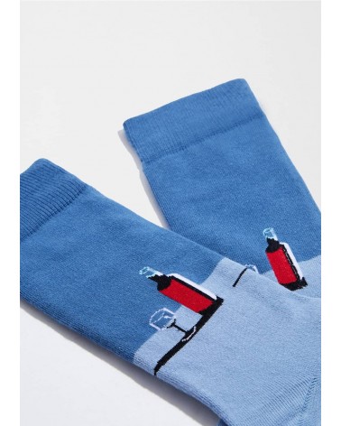 BeWine - Lustige Socken aus Bio Baumwolle - Blau Besocks socke kuschelsocken für damen lustig herren farbige coole socken