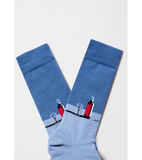 BeWine - Lustige Socken aus Bio Baumwolle - Blau Besocks socke kuschelsocken für damen lustig herren farbige coole socken