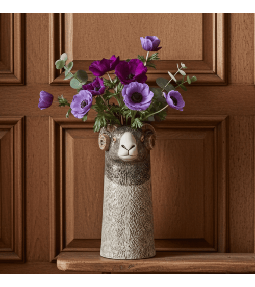 Swaledale Sheep - Large ceramic Flower Vase Quail Ceramics table flower living room vase kitatori switzerland