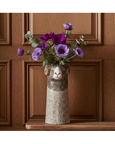 Swaledale Sheep - Large ceramic Flower Vase Quail Ceramics table flower living room vase kitatori switzerland