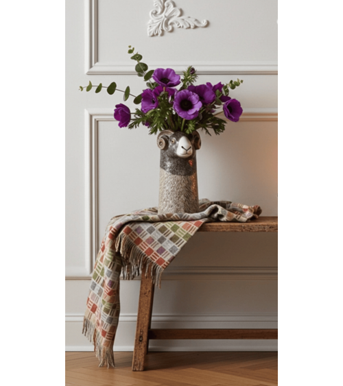 Swaledale Sheep - Large ceramic Flower Vase Quail Ceramics table flower living room vase kitatori switzerland