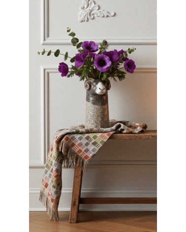 Swaledale Sheep - Large ceramic Flower Vase Quail Ceramics table flower living room vase kitatori switzerland