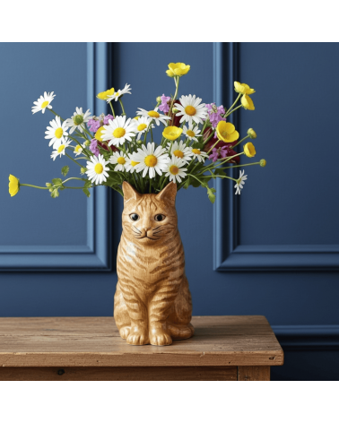Small Flower Vase Ginger Cat - Vincent Quail Ceramics table flower living room vase kitatori switzerland